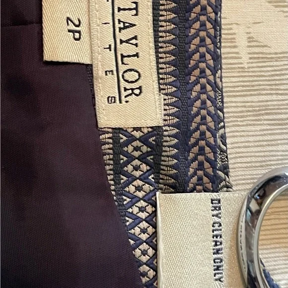 EUC Ann Taylor 2P Petite Blue and Silver Vest - Picture 4 of 4